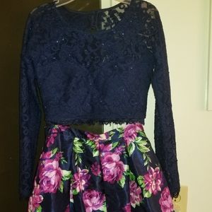 Semi formal half and half dress